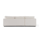 Sydney White 2pc LAF Chaise Sectional (110") - Ornate Home