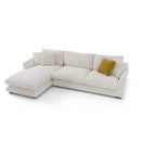 Sydney White 2pc LAF Chaise Sectional (110") - Ornate Home