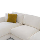 Sydney White 2pc LAF Chaise Sectional (110") - Ornate Home