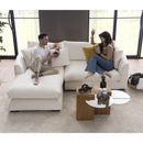 Sydney White 2pc LAF Chaise Sectional - Ornate Home