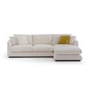 Sydney White 2pc RAF Chaise Sectional (110") - Ornate Home