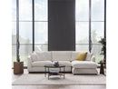 Sydney White 2pc RAF Chaise Sectional (110") - Ornate Home