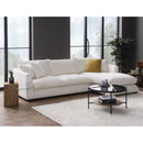 Sydney White 2pc RAF Chaise Sectional (110") - Ornate Home