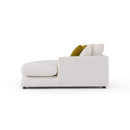 Sydney White 2pc RAF Chaise Sectional - Ornate Home