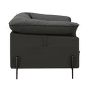 Tadi Black Top Grain Leather Chair - Ornate Home