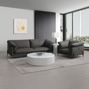 Tadi Black Top Grain Leather Sofa - Ornate Home