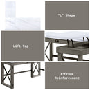 Talmar Gray Writing Desk - Ornate Home