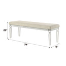 Tarian Pearl White Bench - Ornate Home