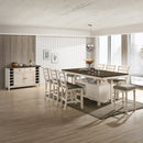 Tasnim Oak/Antique White Counter Dining Table - Ornate Home