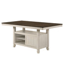 Tasnim Oak/Antique White Counter Dining Table - Ornate Home