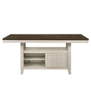 Tasnim Oak/Antique White Counter Dining Table - Ornate Home
