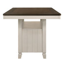 Tasnim Oak/Antique White Counter Dining Table - Ornate Home