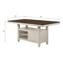 Tasnim Oak/Antique White Counter Dining Table - Ornate Home