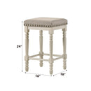 Tasnim Tan/Antique White Counter Height Stool (Set of 2) - Ornate Home