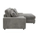 Tavia Gray Sectional Sofa W/6 Pillows - Ornate Home