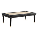 Tayden Natural/Black Coffee Table w/ Marble Top - Ornate Home