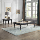Tayden Natural/Black Coffee Table w/ Marble Top - Ornate Home