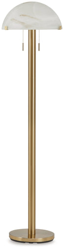 Tobbinsen Brass Finish Floor Lamp - Ornate Home