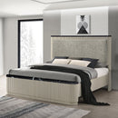 Travonte Gray/Beige Eastern King Bed - Ornate Home