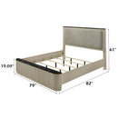 Travonte Gray/Beige Eastern King Bed - Ornate Home
