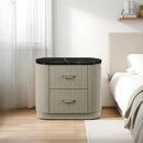Travonte Gray/Beige Nightstand - Ornate Home