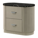 Travonte Gray/Beige Nightstand - Ornate Home