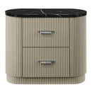 Travonte Gray/Beige Nightstand - Ornate Home