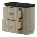 Travonte Gray/Beige Nightstand - Ornate Home