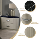 Travonte Gray/Beige Nightstand - Ornate Home