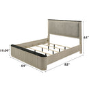 Travonte Gray/Beige Queen Bed - Ornate Home