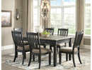 Tyler Creek Black & Gray Dining Room Set / 7pc - Ornate Home