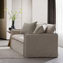 Upendo Beige Loveseat W/2 Pillows - Ornate Home