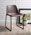 Valgus Vintage Mocha/Black Side Chair (Set of 2) - Ornate Home