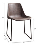 Valgus Vintage Mocha/Black Side Chair (Set of 2) - Ornate Home