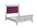 Varian Red Velvet Full Bed - Ornate Home