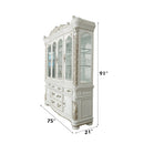 Vendome Antique Pearl Hutch & Buffet - Ornate Home