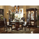 Vendome  Cherry Dining Table w 54" Glass Top - Ornate Home