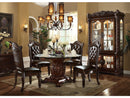 Vendome  Cherry Dining Table w 54" Glass Top - Ornate Home