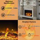 Vendome Pearl Fireplace - Ornate Home