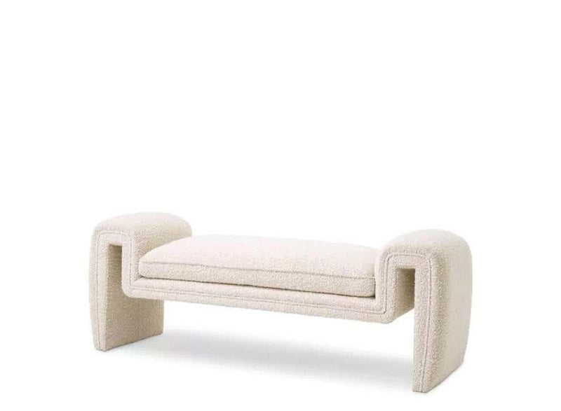 Ventura Ivory Boucle Uph. Designer Living Room Set - Ornate Home