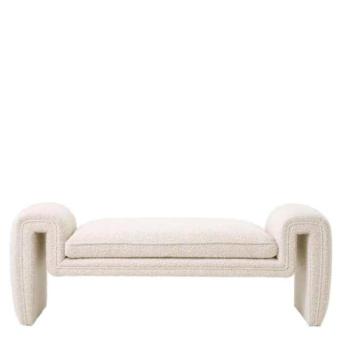 Ventura Ivory Boucle Uph. Designer Living Room Set - Ornate Home