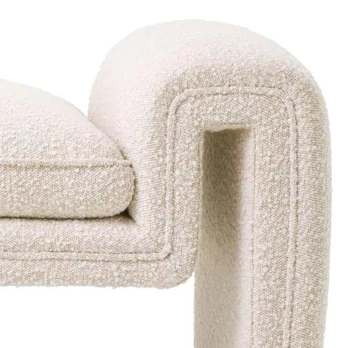 Ventura Ivory Boucle Uph. Designer Living Room Set - Ornate Home