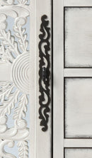 Vermont Antique White Console Cabinet - Ornate Home