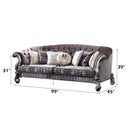 Versailles Antique Platinum Sofa w/ 7 Pillows - Ornate Home
