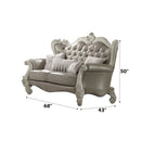Versailles White Loveseat w/4 Pillows - Ornate Home