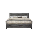 Vidalia Rustic Gray Oak Queen Bed w/ Storage - Ornate Home