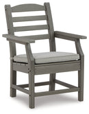 Visola Gray Outdoor Arm Chair w/ Cushion (Set of 2) - Ornate Home