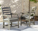 Visola Gray Outdoor Arm Chair w/ Cushion (Set of 2) - Ornate Home