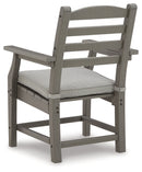 Visola Gray Outdoor Arm Chair w/ Cushion (Set of 2) - Ornate Home