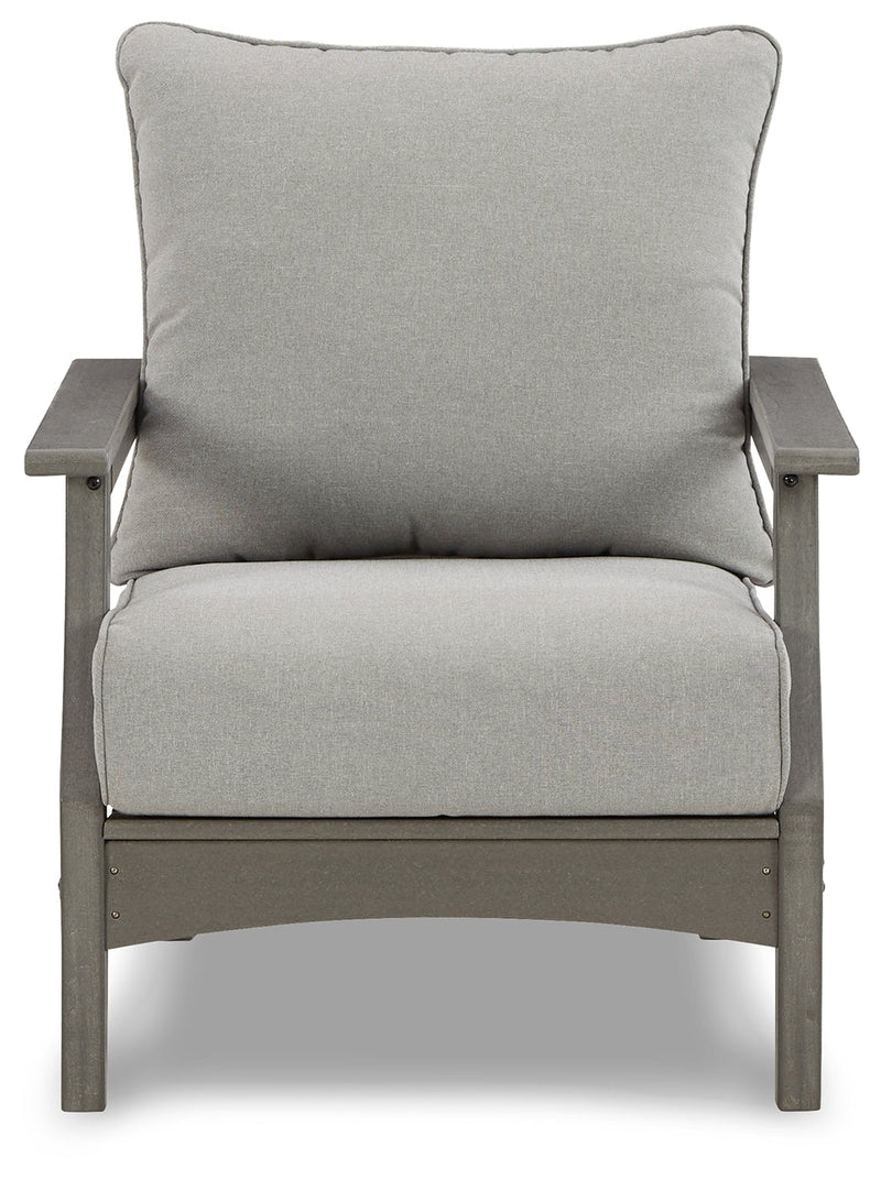 Visola Gray Outdoor Lounge Chair w/ Cushion (Set of 2) - Ornate Home